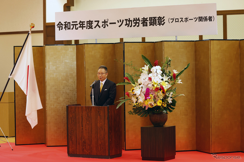 文科省から令和元年度にスポーツ功労者として顕彰された際の高橋国光さん(顕彰を受けた日は2020年7月27日)。《Photo by Honda》