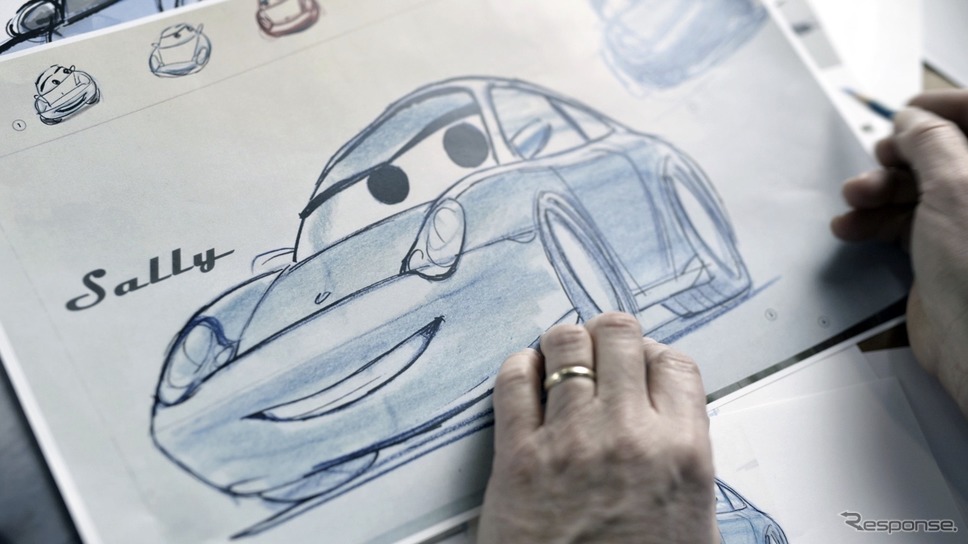 オリジナル・サリー・カレラのスケッチ《photo by Porsche》