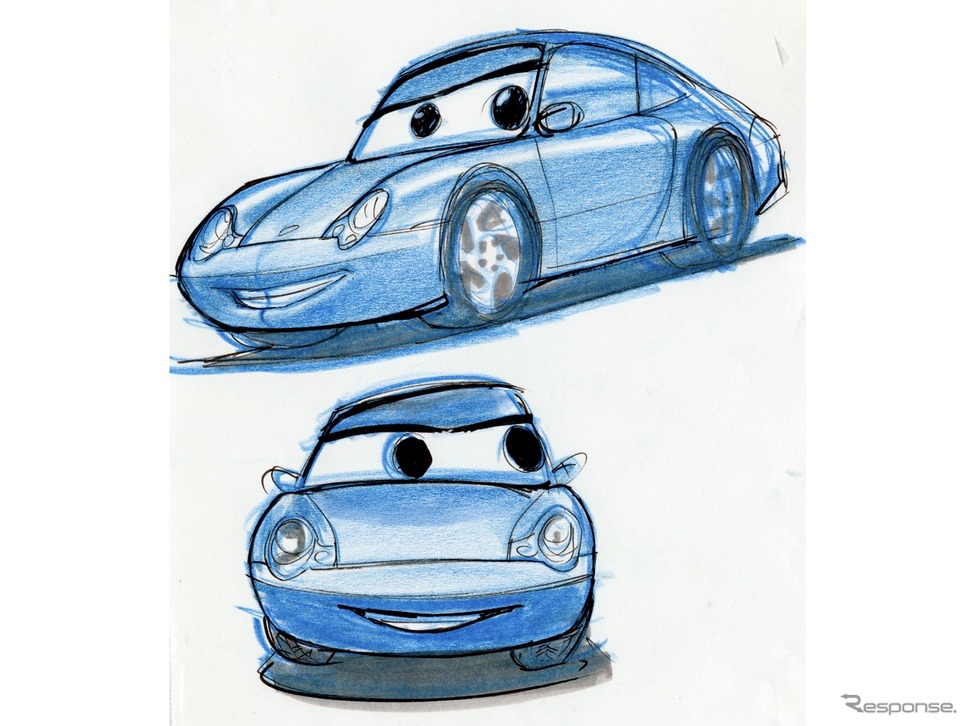 オリジナル・サリー・カレラのスケッチ《photo by Porsche》