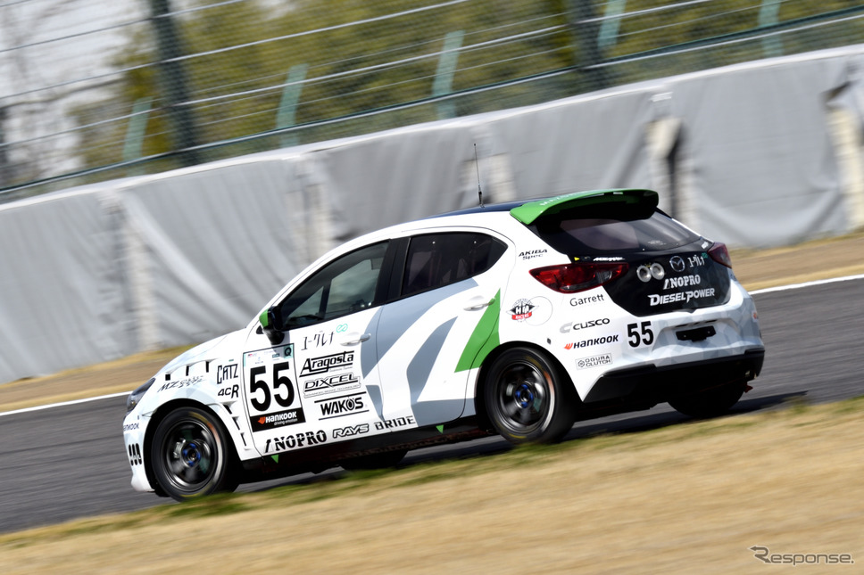 55号車 MAZDA SPIRIT RACING MAZDA2 Bio concept《写真撮影 雪岡直樹》