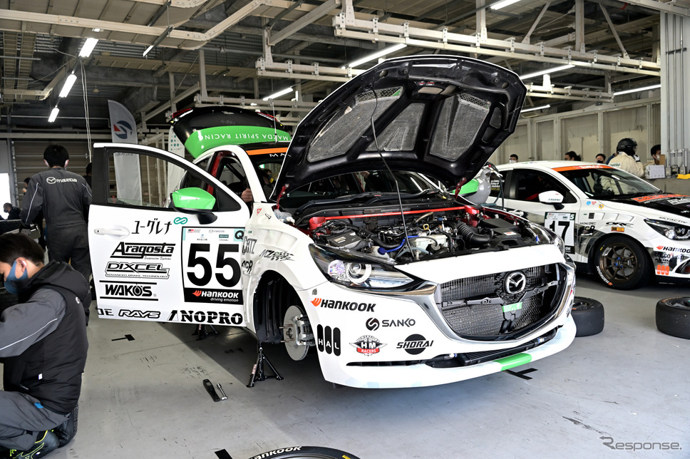 55号車 MAZDA SPIRIT RACING MAZDA2 Bio concept《写真撮影 雪岡直樹》
