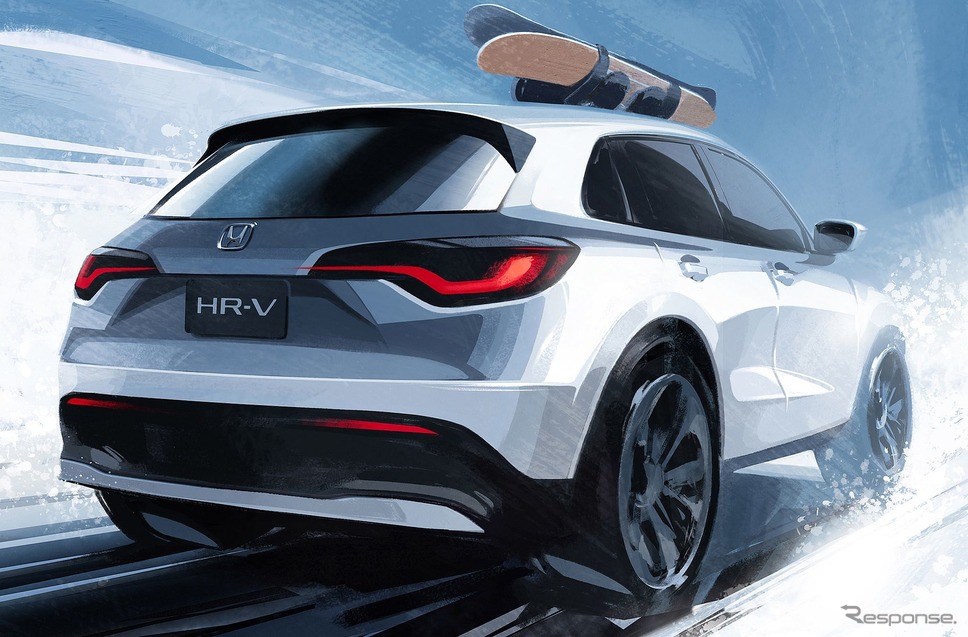 ホンダ HR-V 新型のスケッチ(北米仕様)《photo by Honda》