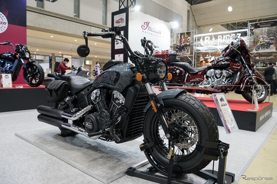 インディアン スカウトボバートゥエンティ(東京モーターサイクルショー2022)《写真撮影 成瀬陽介》
