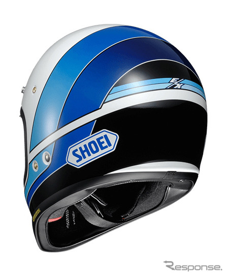 SHOEI EX-ゼロ EQUATION(ホワイト/ブルー)《写真提供 SHOEI》