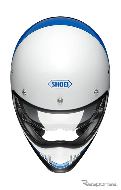 SHOEI EX-ゼロ EQUATION(ホワイト/ブルー)《写真提供 SHOEI》