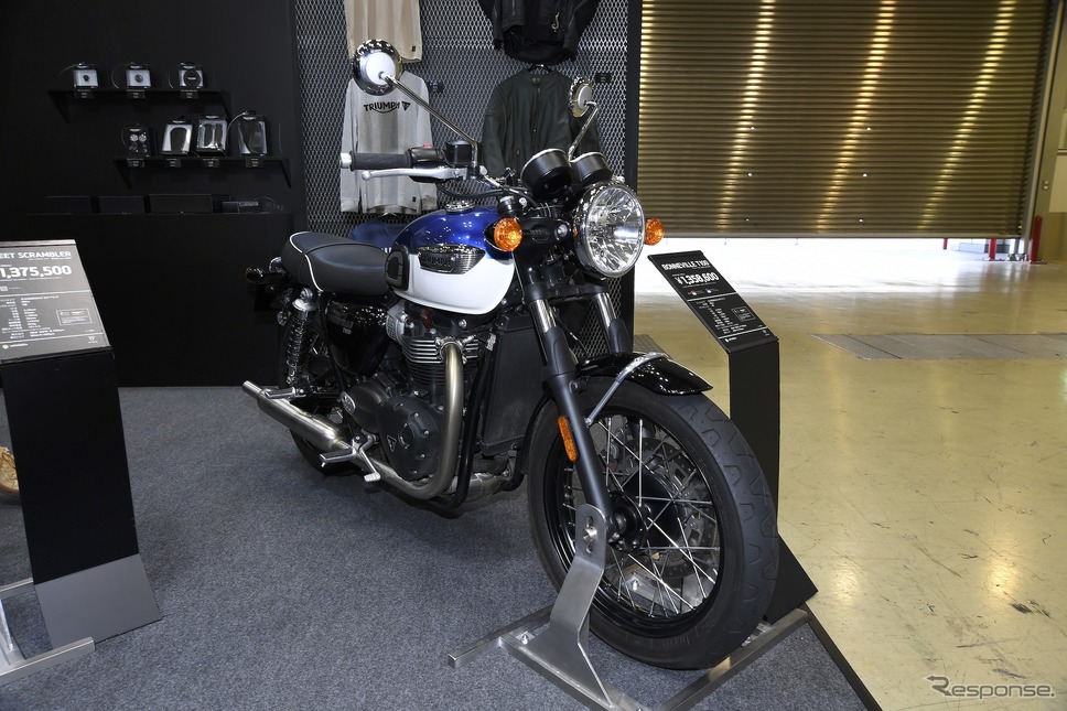 トライアンフ ボンネビルT100(東京モーターサイクルショー2022)《写真撮影 安藤貴史》