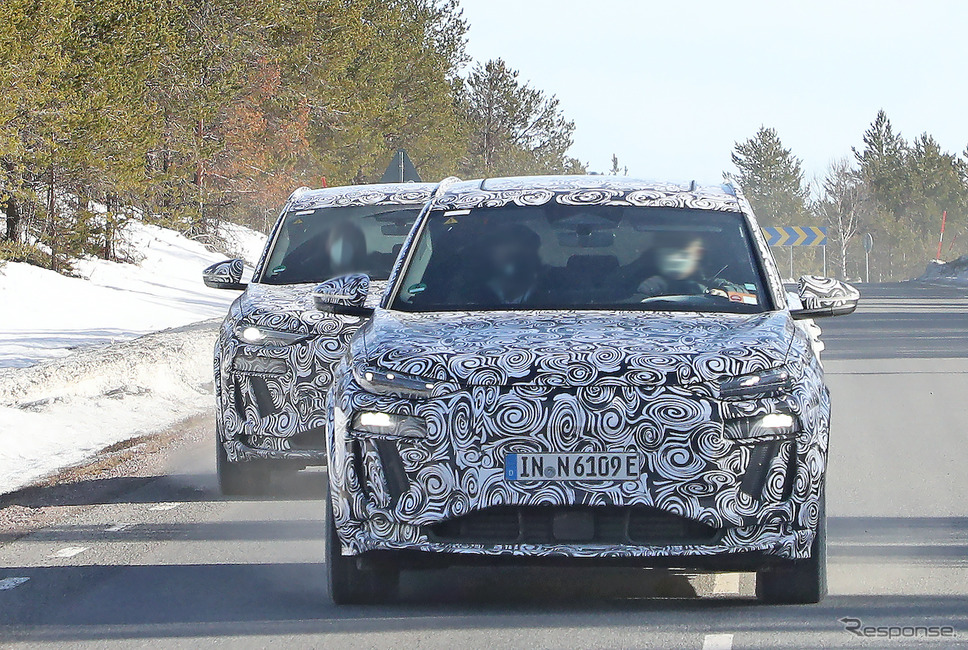 アウディ RS Q6 e-tron プロトタイプ(スクープ写真)《APOLLO NEWS SERVICE》