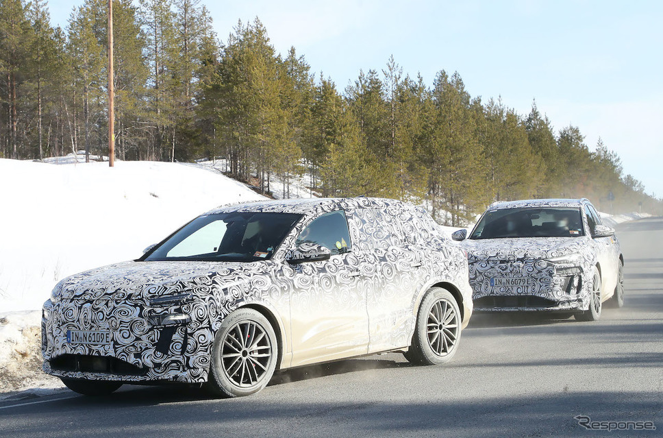 アウディ RS Q6 e-tron プロトタイプ(スクープ写真)《APOLLO NEWS SERVICE》