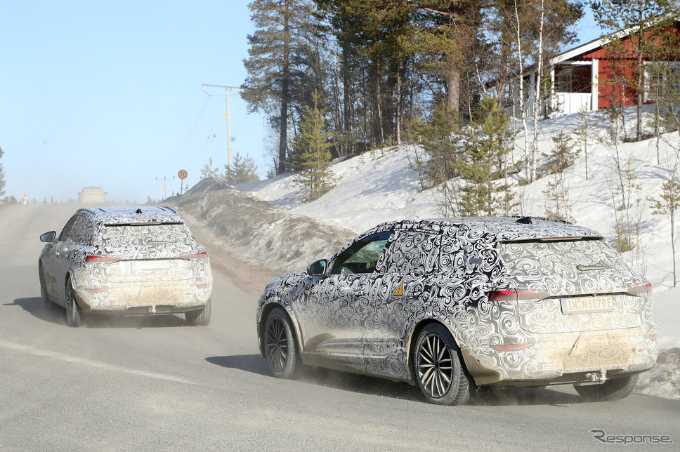アウディ RS Q6 e-tron プロトタイプ(スクープ写真)《APOLLO NEWS SERVICE》
