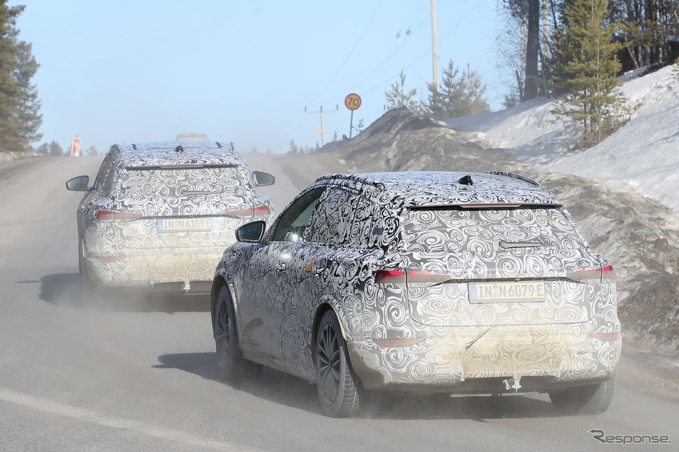 アウディ RS Q6 e-tron プロトタイプ(スクープ写真)《APOLLO NEWS SERVICE》