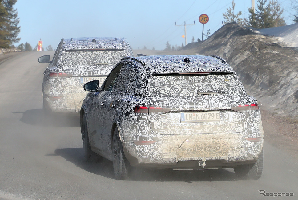 アウディ RS Q6 e-tron プロトタイプ(スクープ写真)《APOLLO NEWS SERVICE》