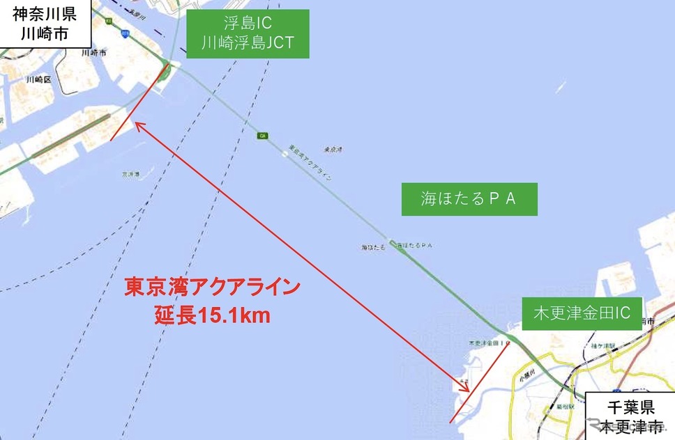 東京湾アクアラインの概要《資料提供 国交省》