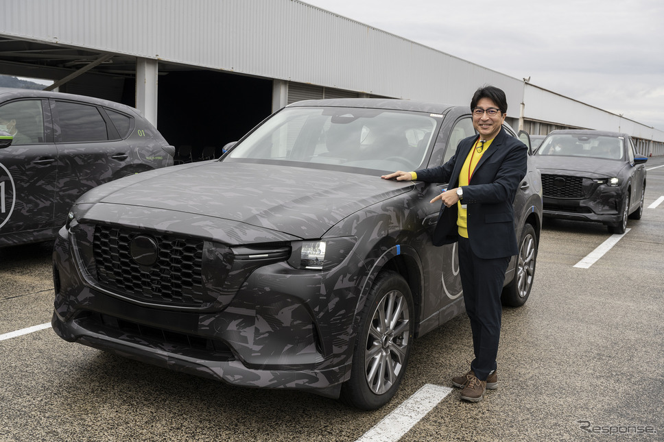 西村直人氏とマツダ CX-60 e-SKYACTIV D(欧州仕様 プロトタイプ)《写真提供 マツダ》