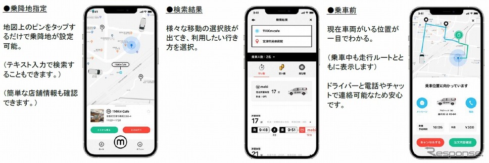 AIシェアリングモビリティサービス「mobi(モビ)」《写真提供 WILLER》