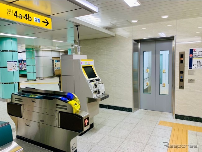 日比谷線六本木駅で新たなバリアフリールート(2021年12月)《写真提供 東京地下鉄》