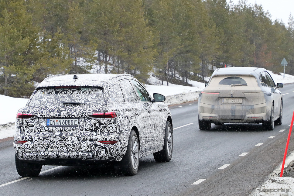 アウディ Q6 e-tron プロトタイプ(スクープ写真)《APOLLO NEWS SERVICE》