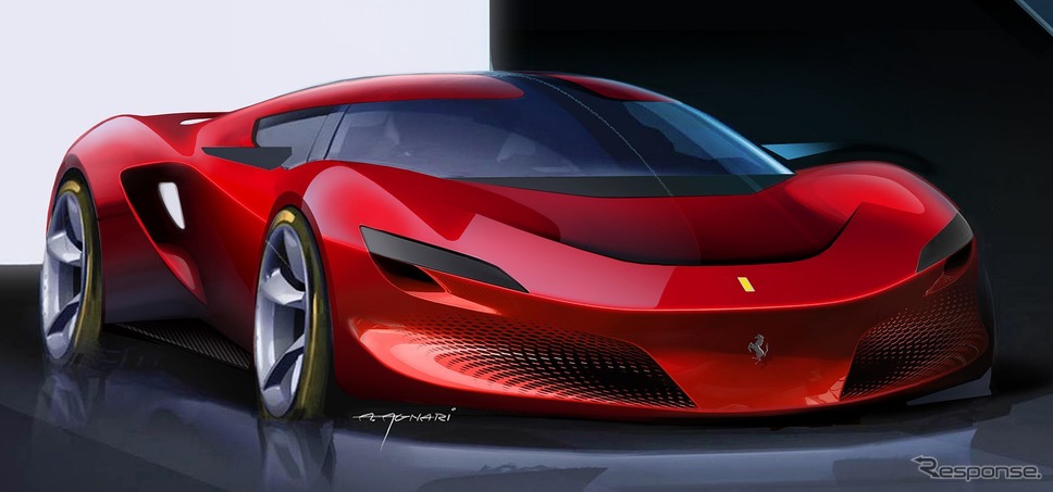 フェラーリ SP48 Unica のレンダリングイメージ《photo by Ferrari》