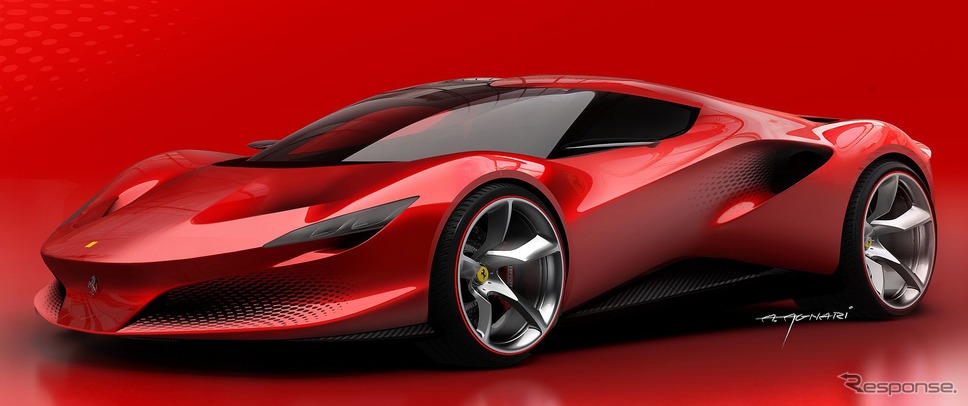 フェラーリ SP48 Unica のレンダリングイメージ《photo by Ferrari》