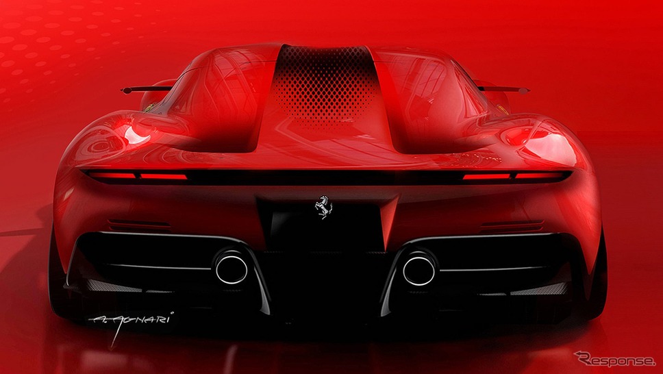 フェラーリ SP48 Unica のレンダリングイメージ《photo by Ferrari》