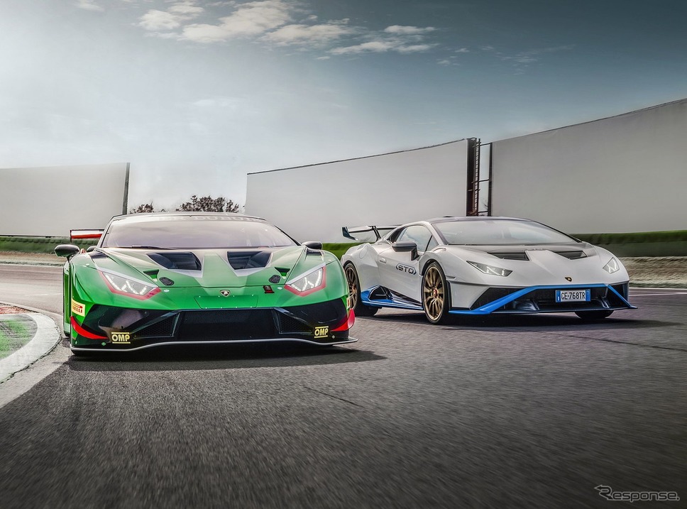 ランボルギーニ・ウラカン GT3 エボ2 と ウラカン STO《photo by Lamborghini》