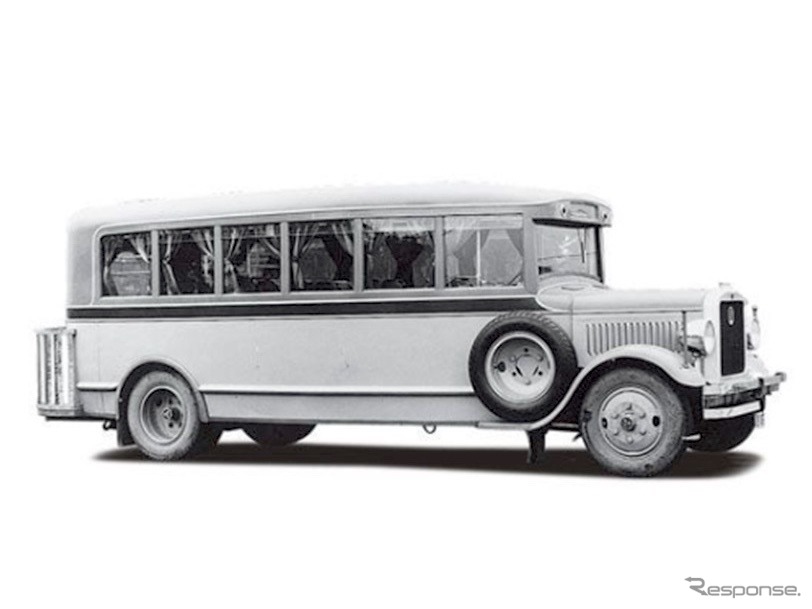 「ふそう」と名付けられたB46型乗合自動車の第1号車《写真提供 三菱ふそうトラック・バス》