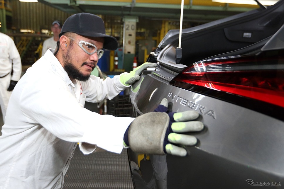 ホンダの米国オハイオ州メアリーズビル工場で生産が開始されたアキュラ・インテグラ 新型《photo by Acura》
