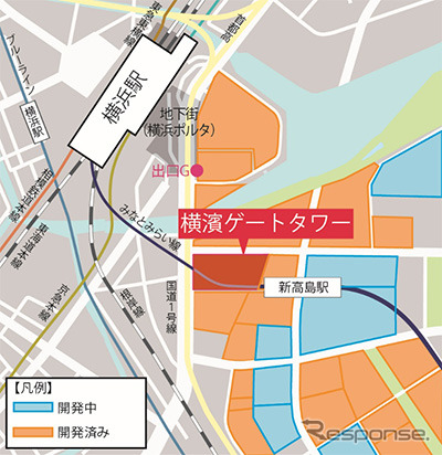 「横濱ゲートタワー」マップ《写真提供 いすゞ》
