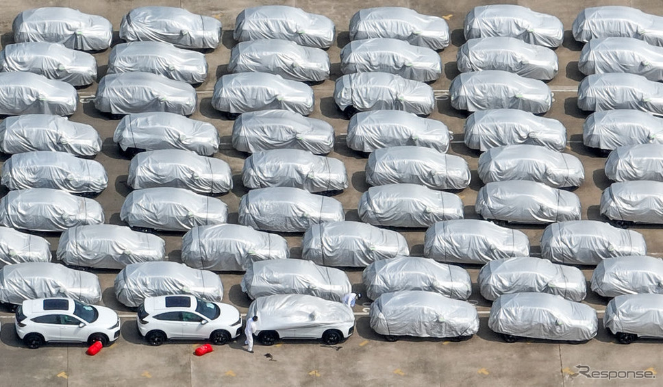 東風本田汽車(ホンダ)の中国・武漢工場に滞留する新車(4月)《Photo by CFOTO/Future Publishing via Getty Images/ゲッティイメージズ》