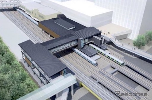 A:北口自由通路イメージ。《画像提供 JR東日本》