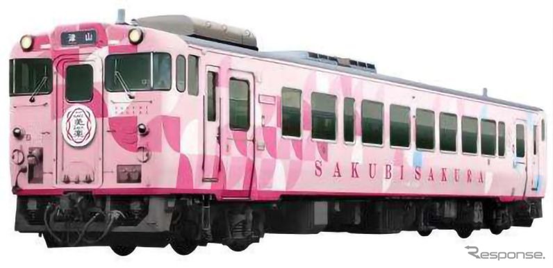 7月の運行開始へ向けて、6月下旬まで改造工事が行なわれる「SAKU美SAKU楽」。《写真提供 西日本旅客鉄道》