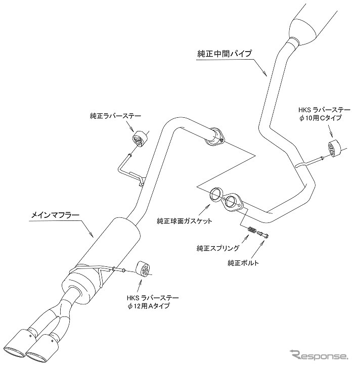 HKS ハイパワースペックL2(図面)《図面提供 HKS》
