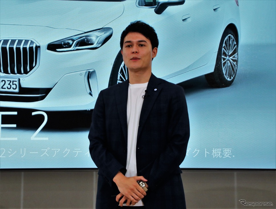 ビー・エム・ダブリューBMWブランド・マネジメント・ディビジョンプロダクト・マネジメントプロダクト・マジャーのプリュボ・ケビンさん《写真撮影 内田俊一》