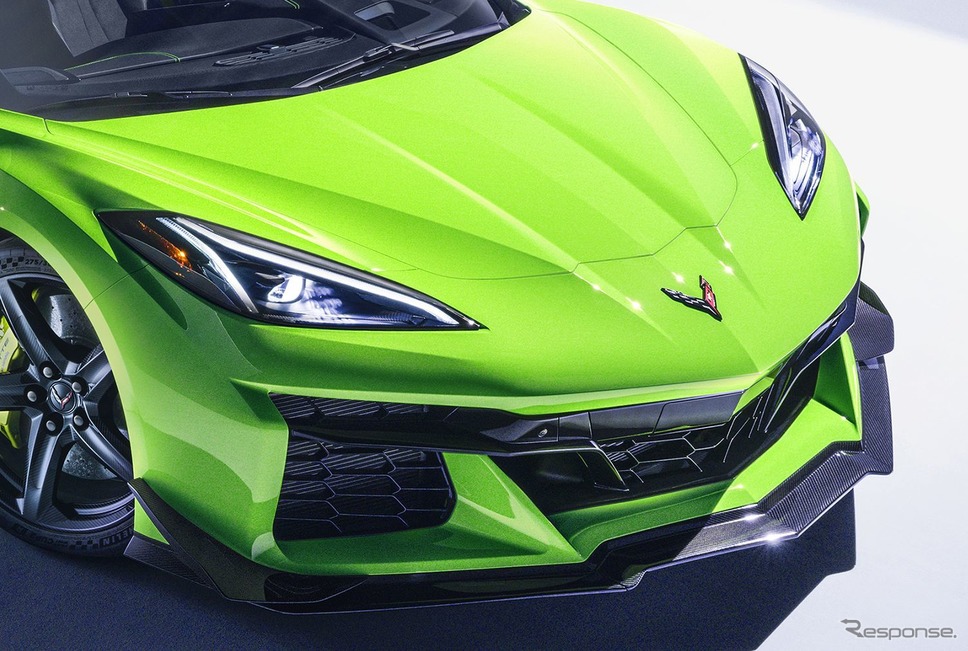 シボレー・コルベット Z06 新型のミントグリーン仕様《photo by Chevrolet》
