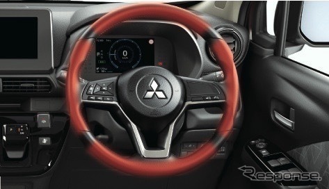 三菱eKクロスEV:ステアリングヒーター《画像提供 三菱自動車》