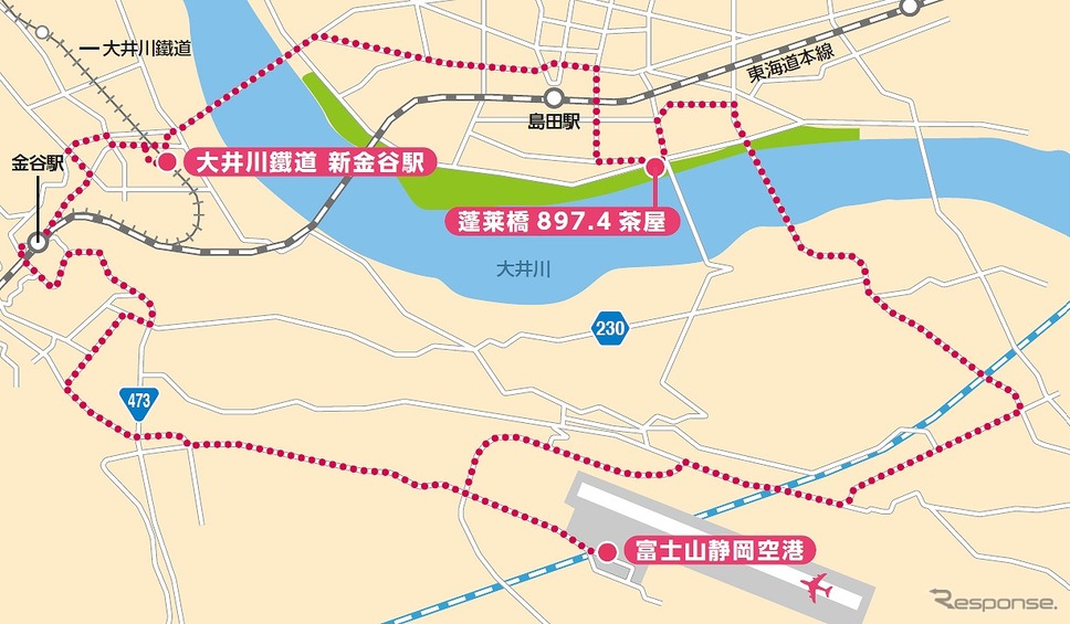 運行ルートマップ《写真提供 大井川鐵道》