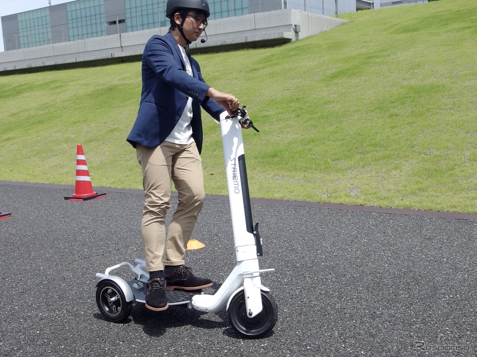 ストリーモ(プロトタイプ)。ライダーは森取締役CEO《写真撮影 高木啓》