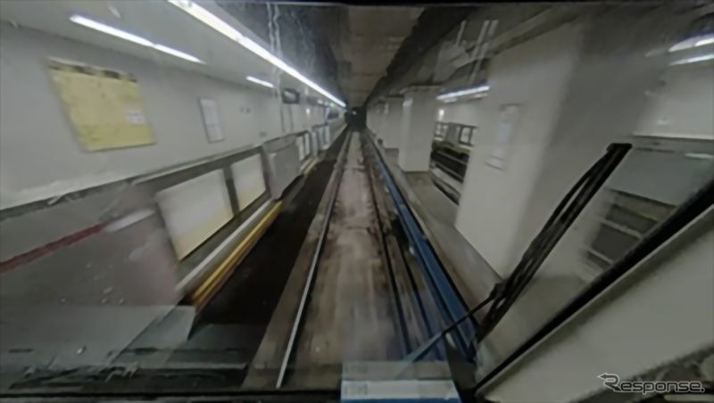 ドライブレコーダーで映し出された映像。《写真提供 大阪市高速電気軌道》