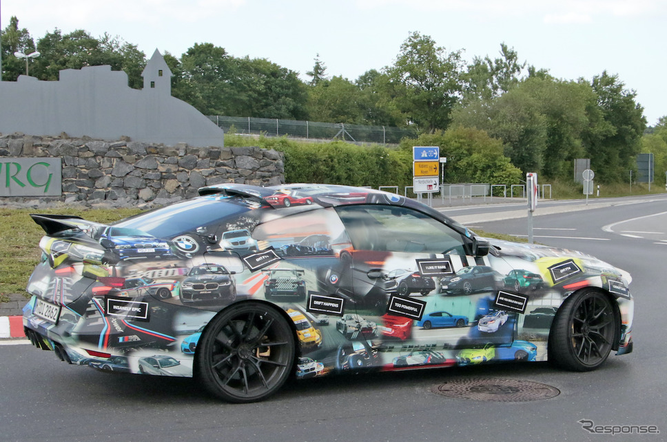 BMW M4 3.0 CSL オマージュ プロトタイプ(スクープ写真)《APOLLO NEWS SERVICE》
