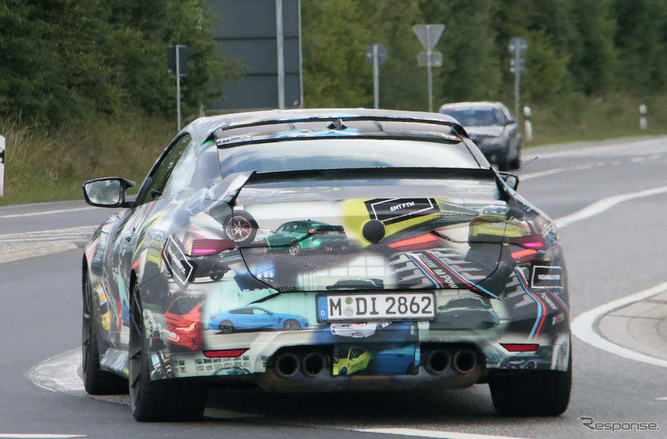 BMW M4 3.0 CSL オマージュ プロトタイプ(スクープ写真)《APOLLO NEWS SERVICE》