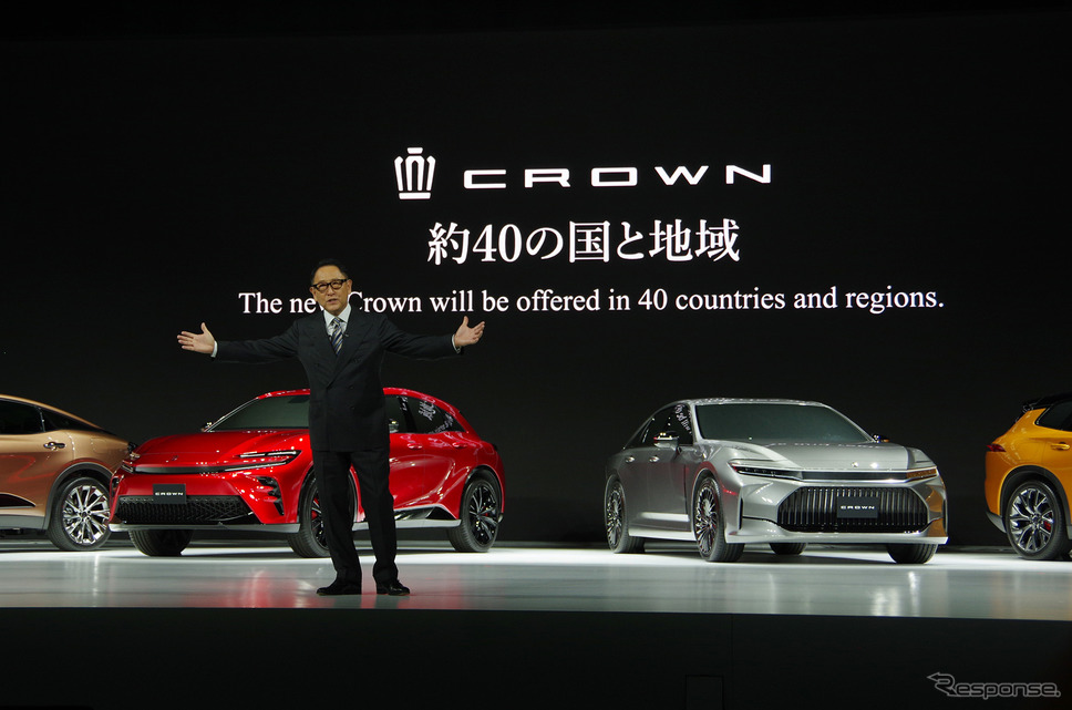トヨタ自動車の豊田社長(新型クラウン発表会)《写真撮影 宮崎壮人》
