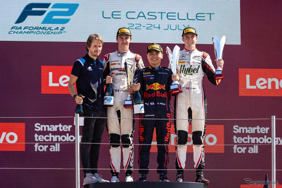 岩佐歩夢がF2初優勝を達成。《Photo by Red Bull》