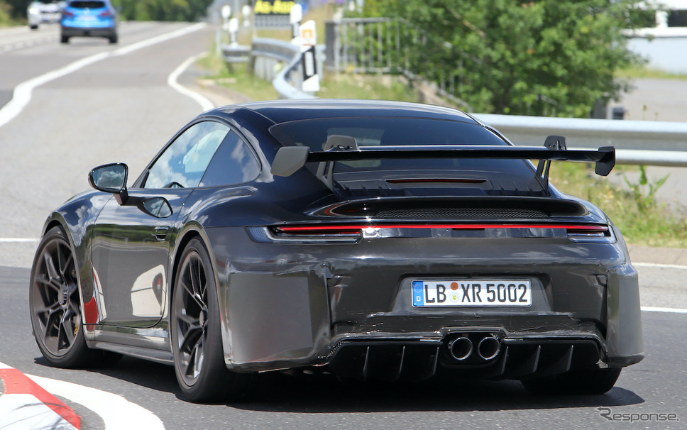 ポルシェ 911 GT3 改良新型プロトタイプ(スクープ写真)《APOLLO NEWS SERVICE》