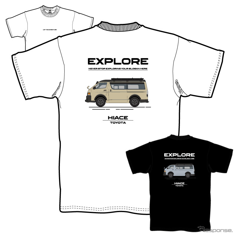 トヨタ ハイエース プリントTシャツ《画像提供 株式会社フェイス》