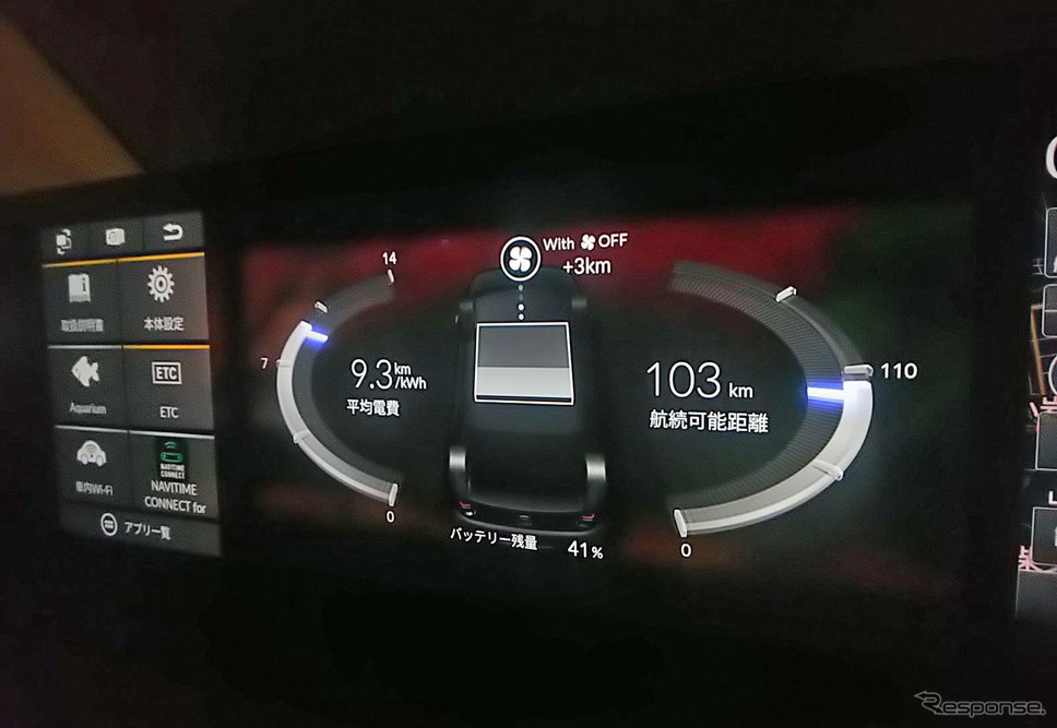 5100kmのオーバーオール電費は6.7km/kWhと低迷。ただ、バッテリー負荷が小さい低速走行に限ればBEVの平均値を大きく超える値をマークできる。《写真撮影 井元康一郎》