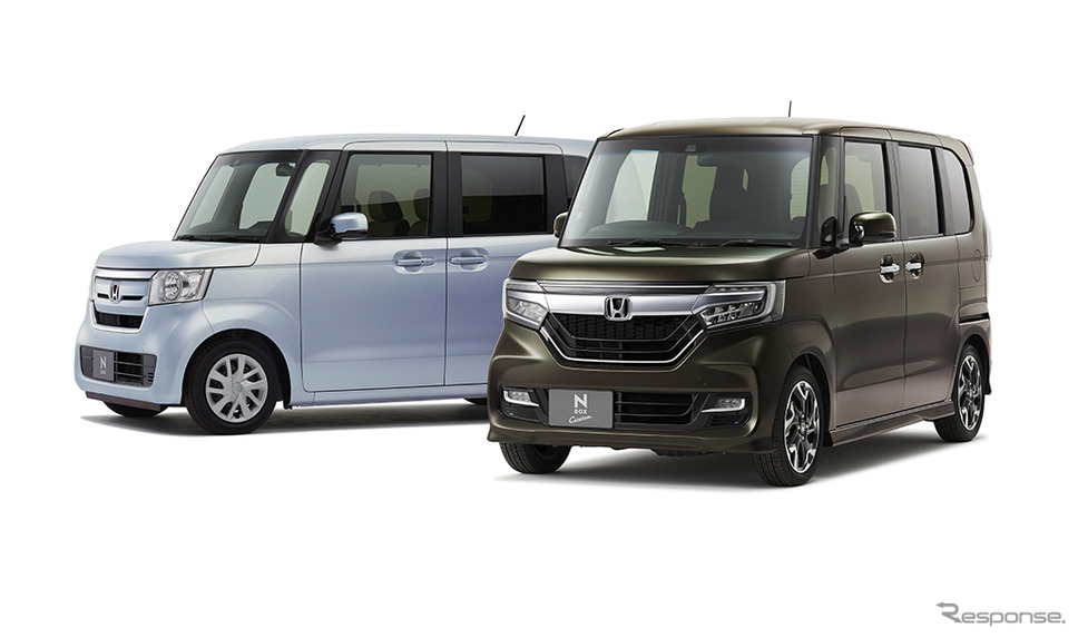 軽乗用車の例:ホンダN-BOX(向かって左)とN-BOXカスタム《写真提供 ホンダ》