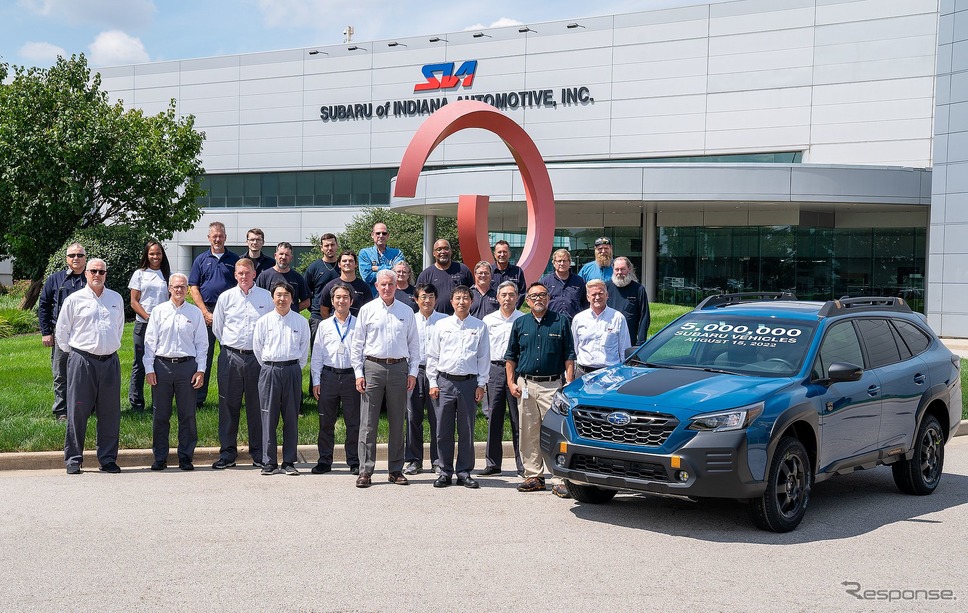 米国インディアナ州の「SIA」においてスバルブランド車の米国生産500万台を達成《photo by SUBARU》