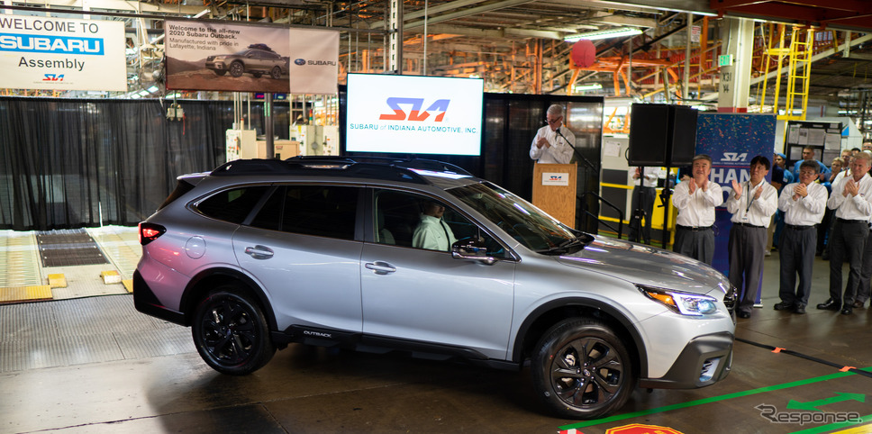 オールニュー、2020年型アウトバックのロールオフ(2019年7月)《photo by SUBARU》
