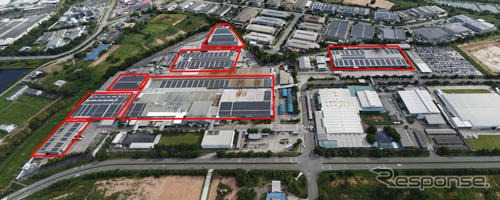 太陽光発電設備を導入するカワサキモータースのタイ工場《画像提供 川崎重工業》