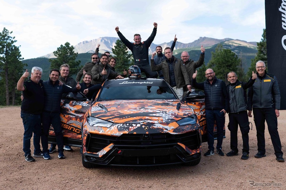 ランボルギーニ・ウルス・ペルフォルマンテ のパイクスピークのSUV新記録車両《photo by Lamborghini》