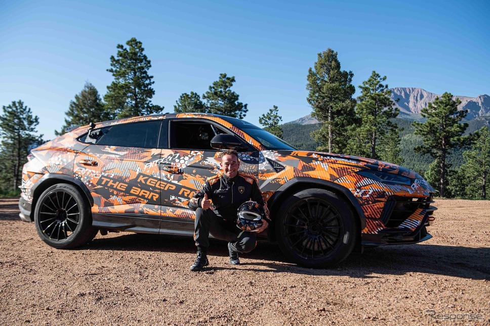 ランボルギーニ・ウルス・ペルフォルマンテ のパイクスピークのSUV新記録車両《photo by Lamborghini》